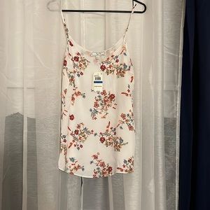 White floral tank top- women’s XL